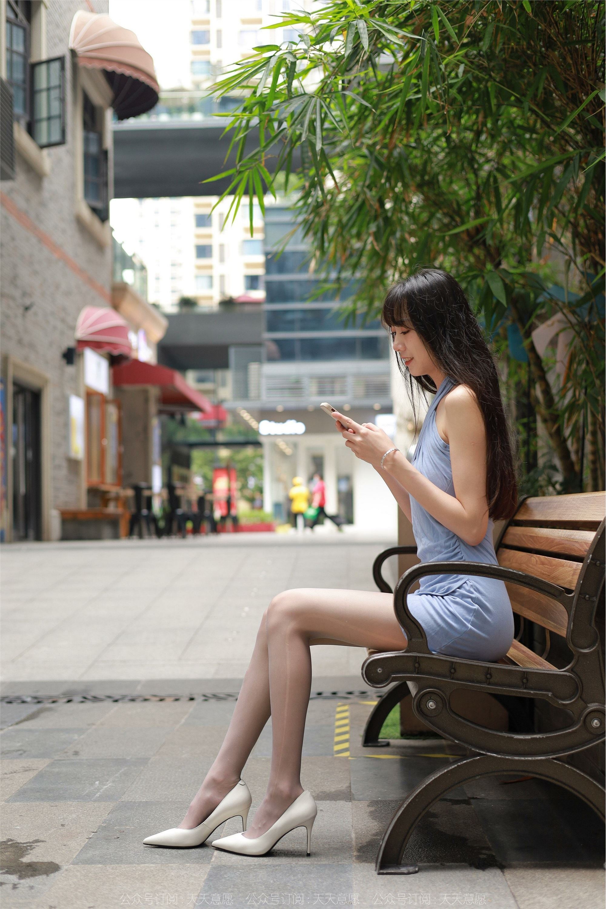 IESS异思趣向 2022.06.07 丝享家 1110：团团《灰丝蓝色短裙》